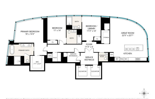 3 beds, 3.5 baths, 2,290 sqft, $35,000, Unit 44W