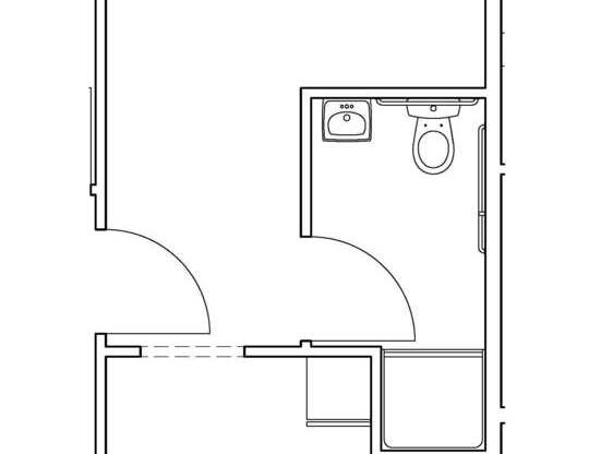 Studio, 1 bath, 350 sqft, $1,096, Unit A5