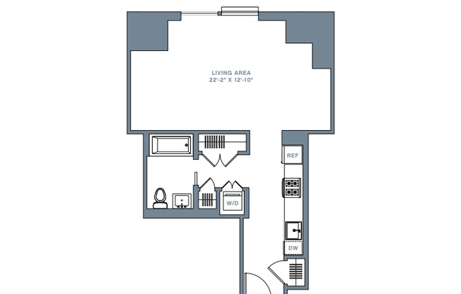 Studio, 1 bath, 523 sqft, $4,129, Unit 31C