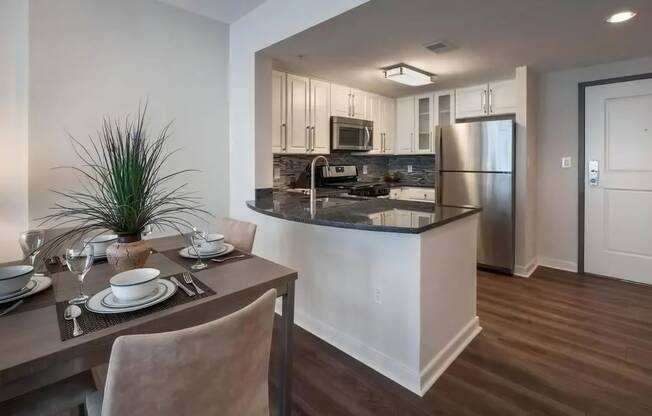 Open Concept Plan with Kitchen and Dining Areas