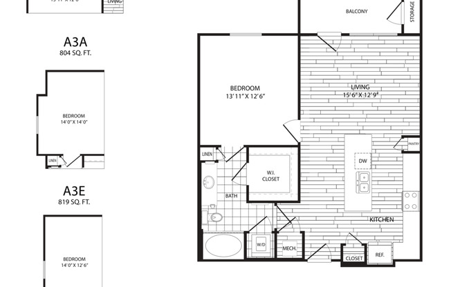 1 bed, 1 bath, 819 sqft, $1,540