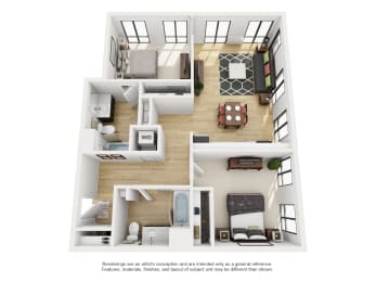 2 beds, 2 baths, 995 sqft, $2,470