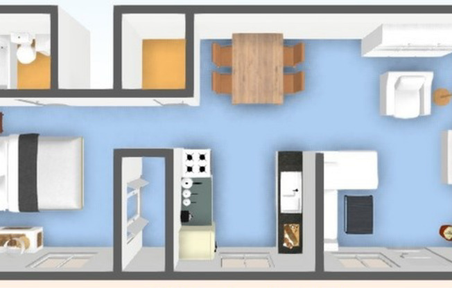 1 bed, 1 bath, 480 sqft, $745
