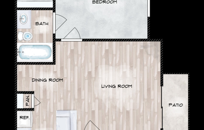 1 bed, 1 bath, 519 sqft, $839