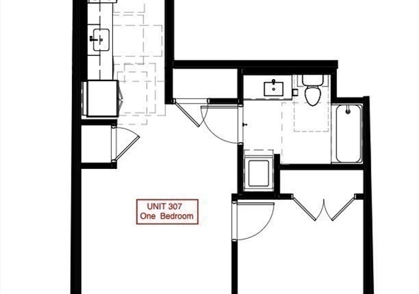 1 bed, 1 bath, 541 sqft, $2,850, Unit 307