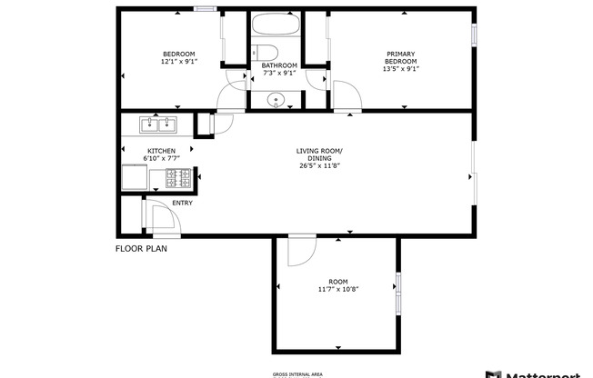 1 bed, 1 bath, 465 sqft, $1,249, Unit 13