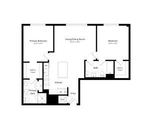 2 beds, 2 baths, 1,077 sqft, $3,314