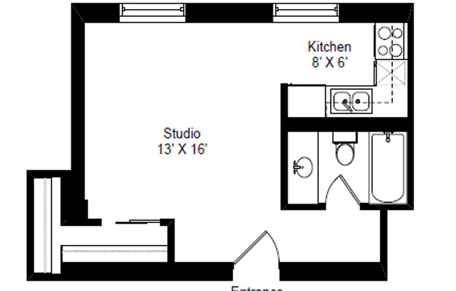 Studio, 1 bath, 400 sqft, $1,585, Unit 620-104