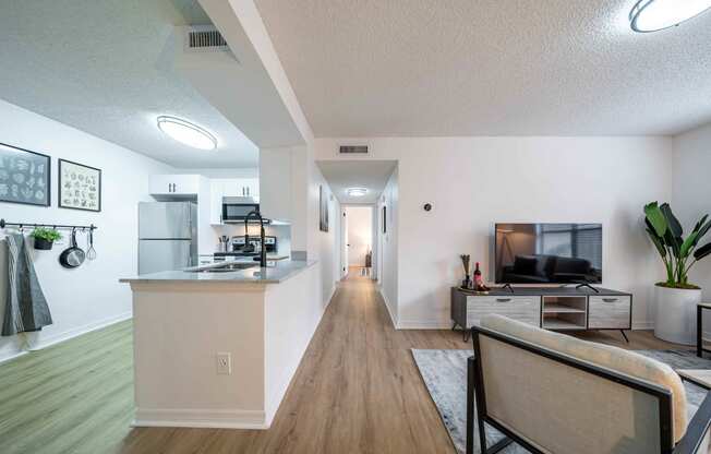 Kitchen And Living at Northlake Apartments, Florida, 32218