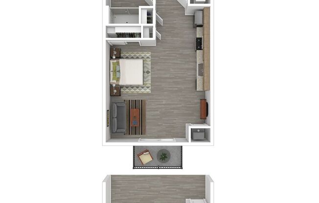 Studio, 1 bath, 552 sqft, $2,135, Unit C-564