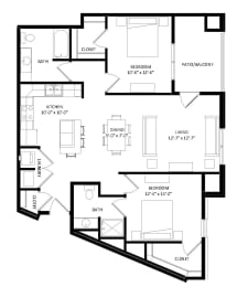 2 beds, 2 baths, 1,154 sqft, $2,275
