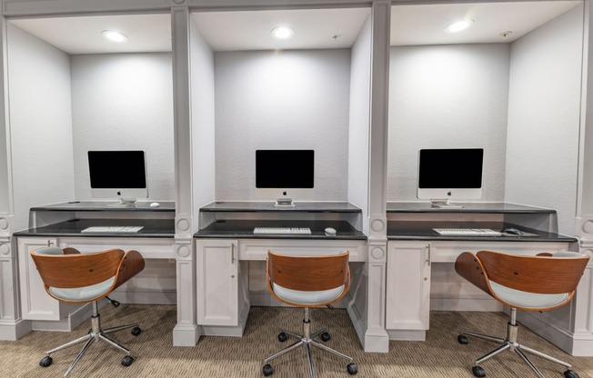 business center with computer desks