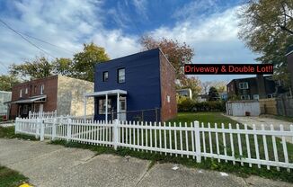 Newly Renovated 2 Bedroom/1 Bathroom Home with Driveway and Double Lot!