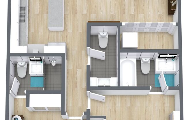 2 beds, 2.5 baths, 998 sqft, $4,095, Unit 2330-304