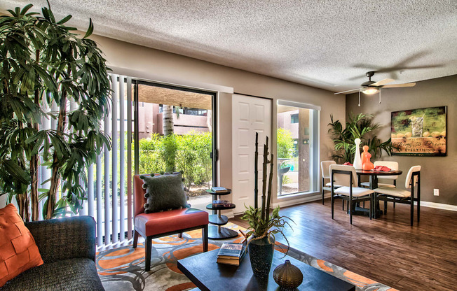 Livingroom at Desert Flower Apartment Homes.