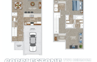 2 beds, 2.5 baths, 1,330 sqft, $1,349, Unit 612