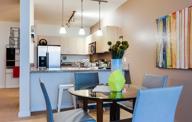 Portland Apartments for rent by John's Landing - The Matisse Spacious living/dining room interiors
