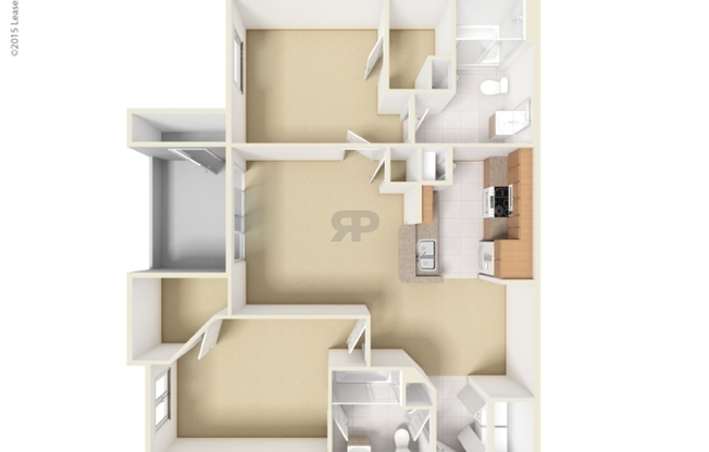 2 beds, 2 baths, 935 sqft, $1,579
