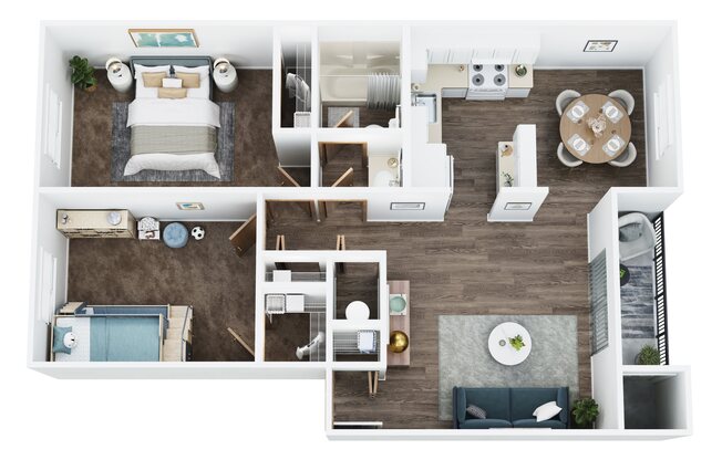 2 beds, 1 bath, 804 sqft, $1,265