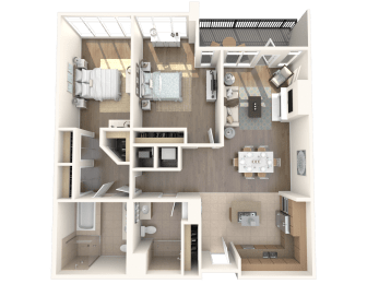 2 beds, 2 baths, 1,421 sqft, $5,017