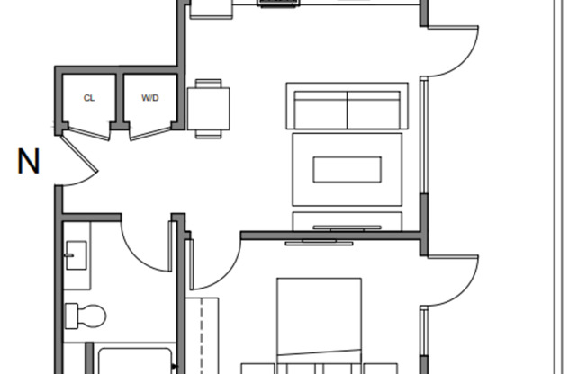 1 bed, 1 bath, 510 sqft, $2,840, Unit 401