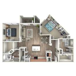 2 beds, 2 baths, 1,187 sqft, $1,696