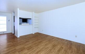 apartment with a kitchen pass-through