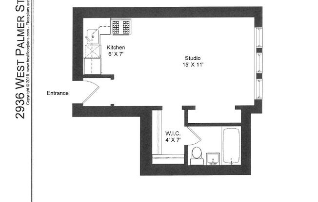 Studio, 1 bath, 378 sqft, $1,450, Unit 303