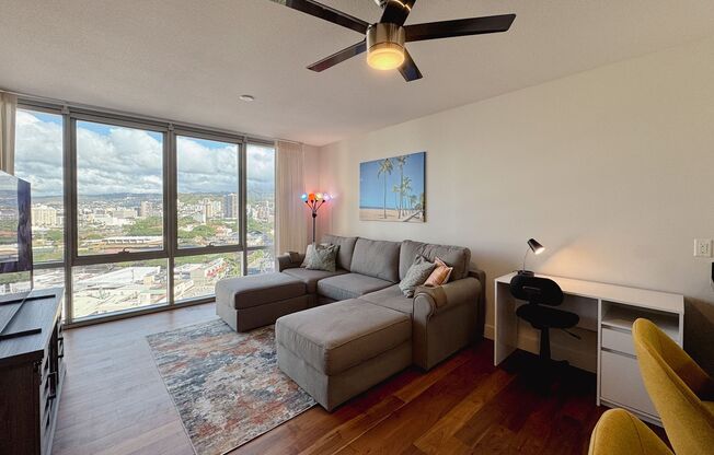 Furnished 1BD/1BA/1PKG at Waihonua in Kakaako