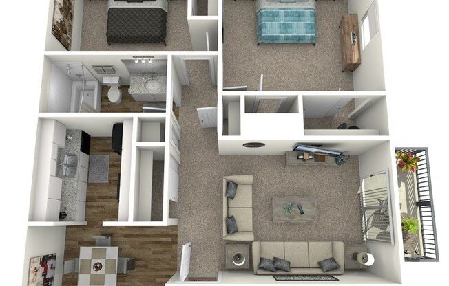 2 beds, 1 bath, 902 sqft, $810