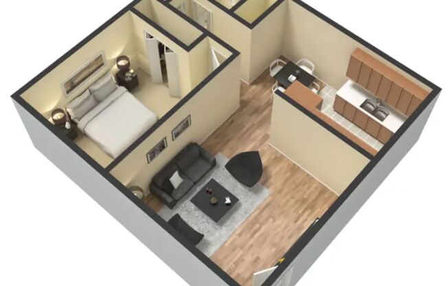 1 bed, 1 bath, 848 sqft, $1,099, Unit J12