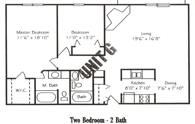 2 beds, 2 baths, 1,029 sqft, $1,229, Unit 1401 078