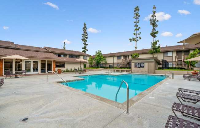 our apartments showcase an unique swimming pool