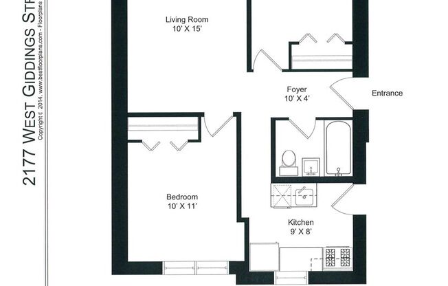 2 beds, 1 bath, 675 sqft, $2,250, Unit 2177-3