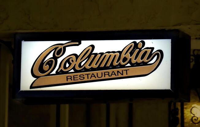 Columbia Restaurant Sign