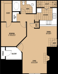 1 bed, 1 bath, $1,129