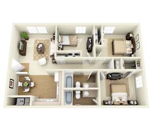 3 beds, 2 baths, 978 sqft, $1,659