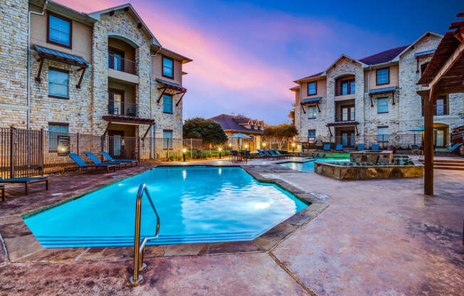 our apartments have a large resort style pool and amenities