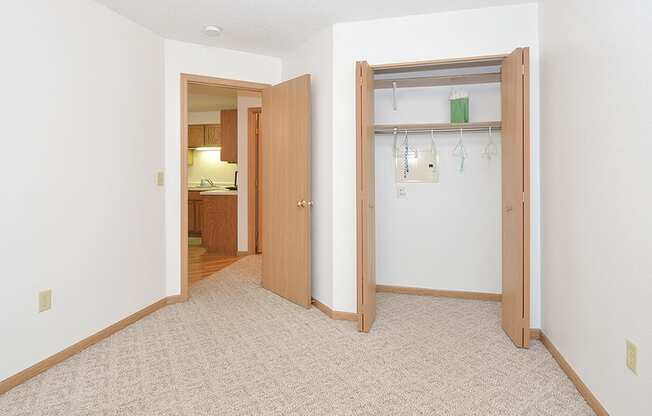 Large Second Bedroom with Sliding Door Closets