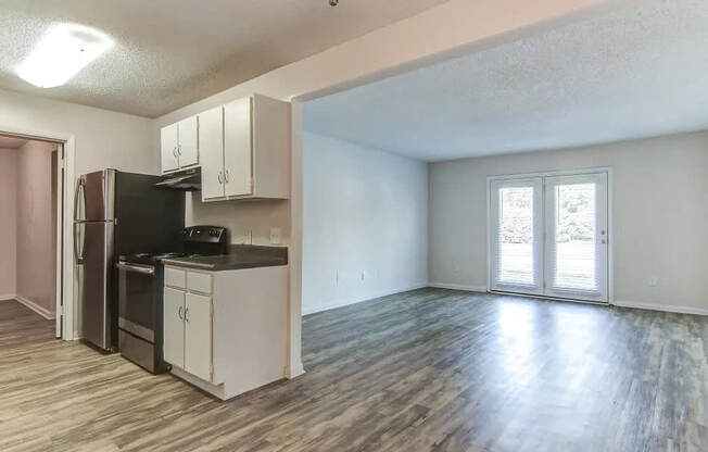 Apartment Kitchen and Living Room