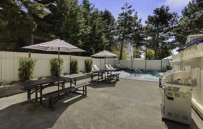 Well-Maintained Outdoor Grill and Picnic Tables at Park 210 Apartment Homes, Edmonds, WA