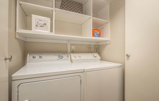 Full-sized washer and dryer in apartment home for rent at Sunset Hills