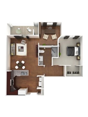 1 bed, 1 bath, 963 sqft, $2,466
