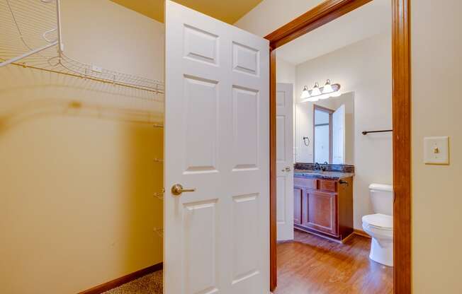 Closet with Built-In Shelving