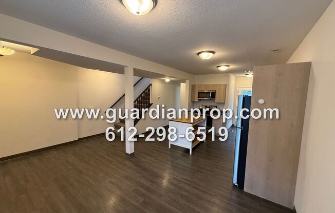 2024 Built Townhouse Available Now, Open Floor Plan, Stainless, Large 2 Car Garage