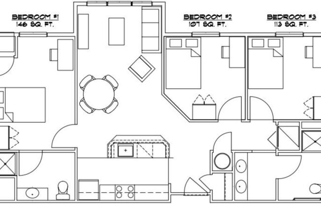 3 beds, 2 baths, 939 sqft, $1,563
