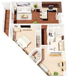 1 bed, 1 bath, 1,020 sqft, $2,206