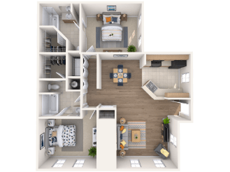 2 beds, 2 baths, 1,177 sqft, $2,504