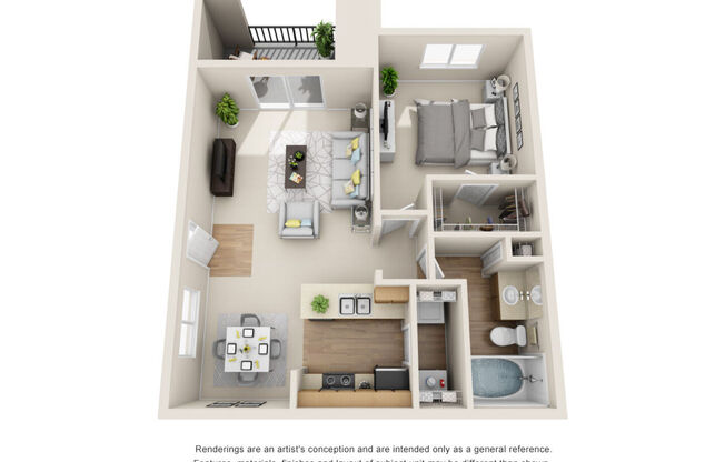 1 bed, 1 bath, 704 sqft, $2,698
