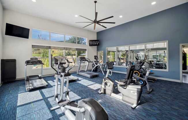fitness center at Dakota Ridge apartments